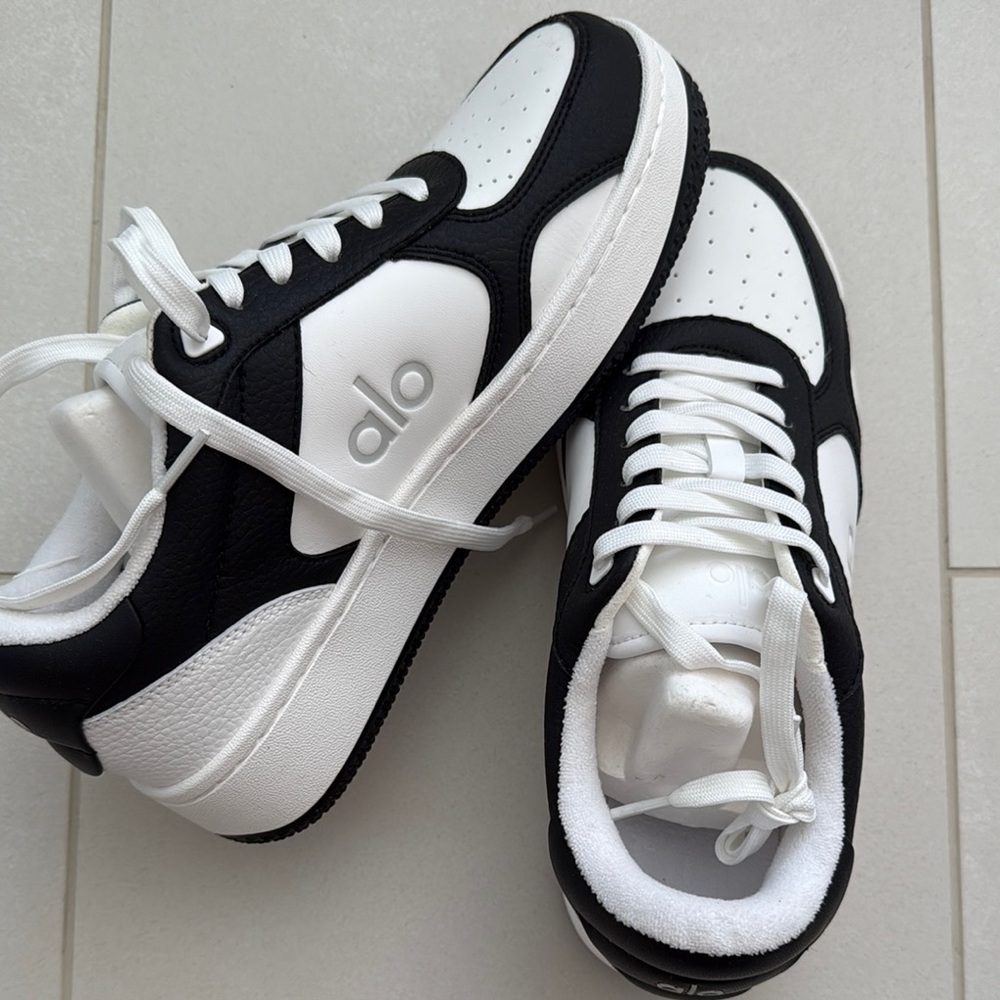 Alo Black and White Sneakers